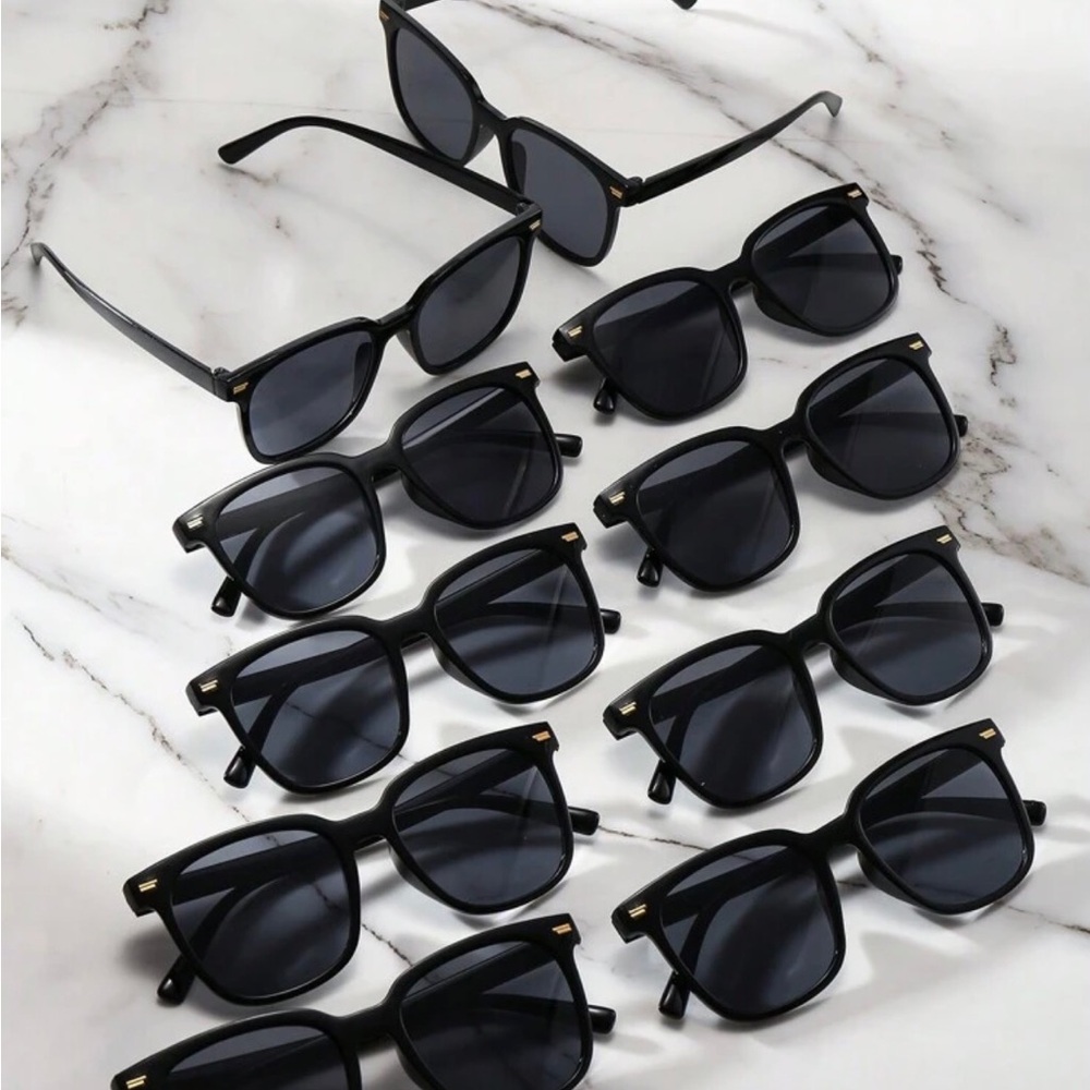 5pcs Y2K Black Frame Sunglasses